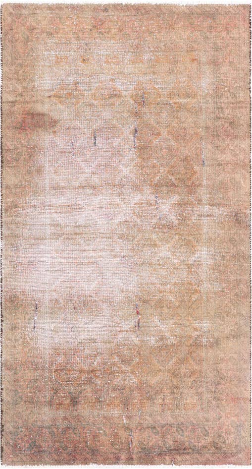 Detail image of 3' 4 x 6' 2 Hand Knotted Ultra Vintage Persian Wool Rug
