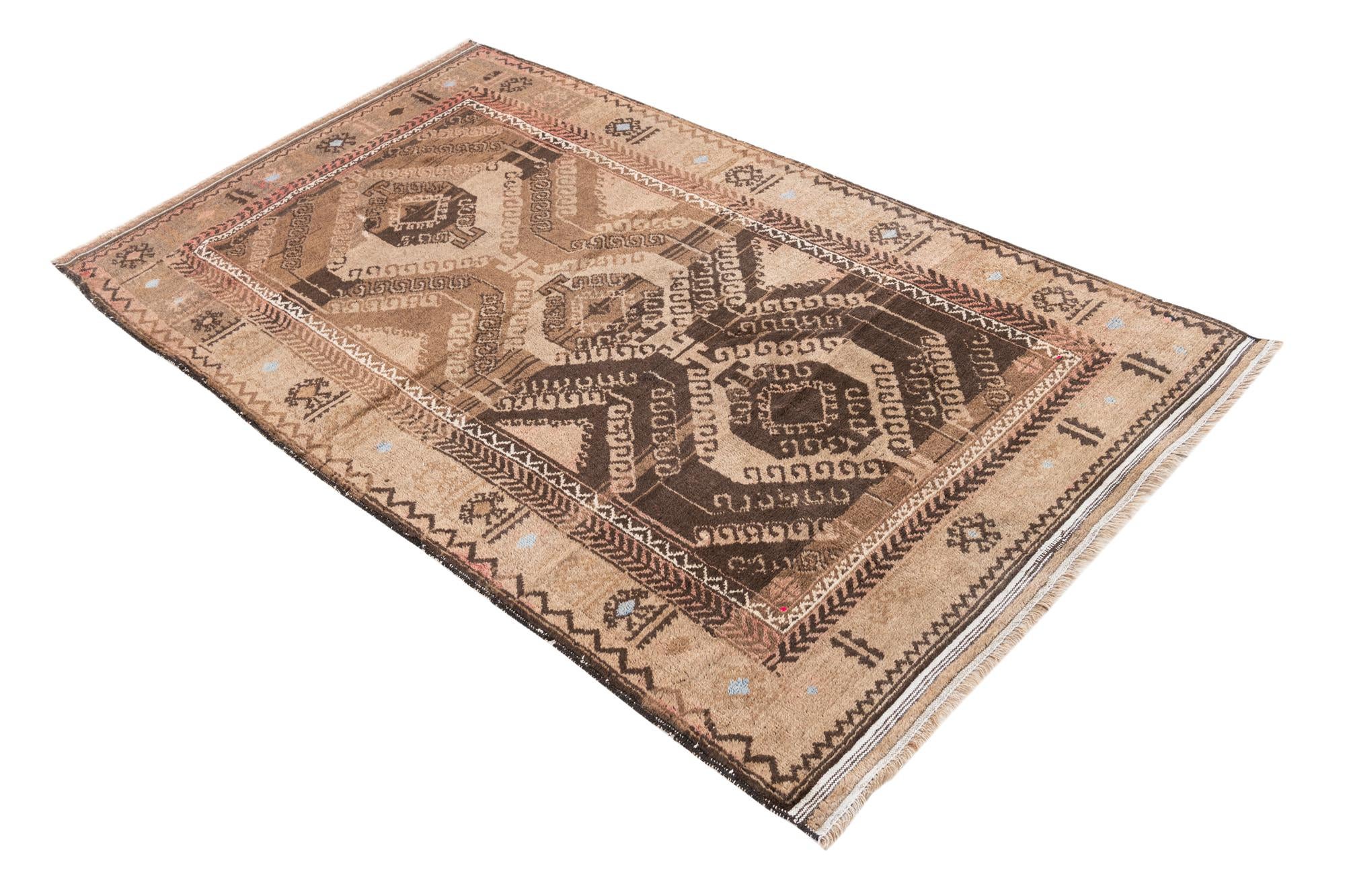 3' 6 x 6' 5 Hand Knotted Ultra Vintage Persian Wool Rug