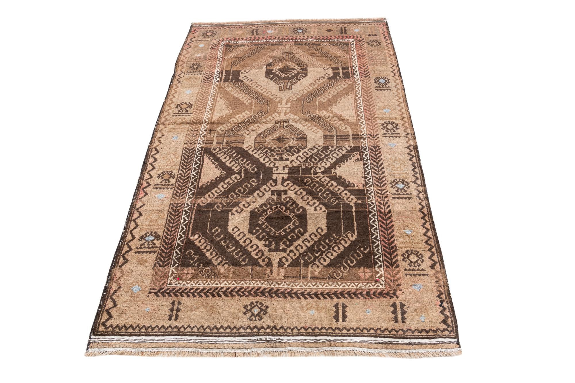 3' 6 x 6' 5 Hand Knotted Ultra Vintage Persian Wool Rug