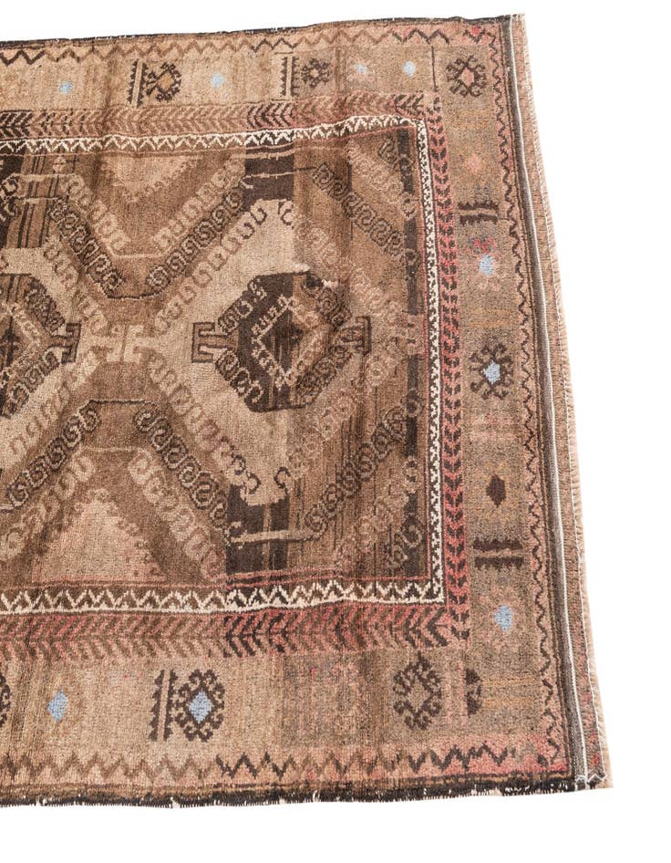 Detail image of 3' 6 x 6' 5  Hand Knotted Ultra Vintage Persian Wool Rug