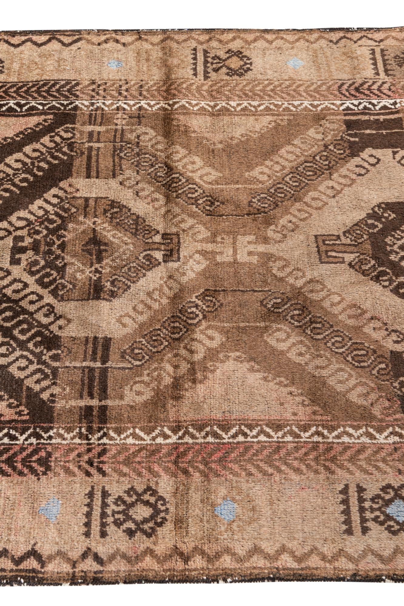 3' 6 x 6' 5 Hand Knotted Ultra Vintage Persian Wool Rug