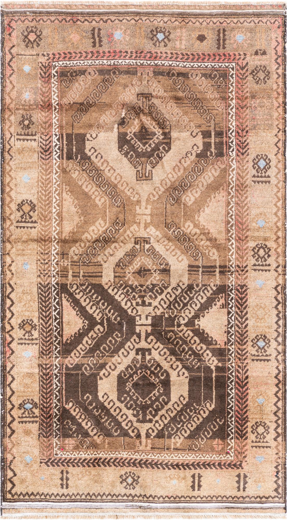3' 6 x 6' 5 Hand Knotted Ultra Vintage Persian Wool Rug