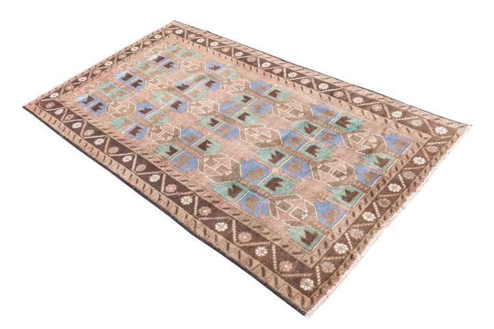 3' 5 x 6' Hand Knotted Ultra Vintage Persian Wool Rug