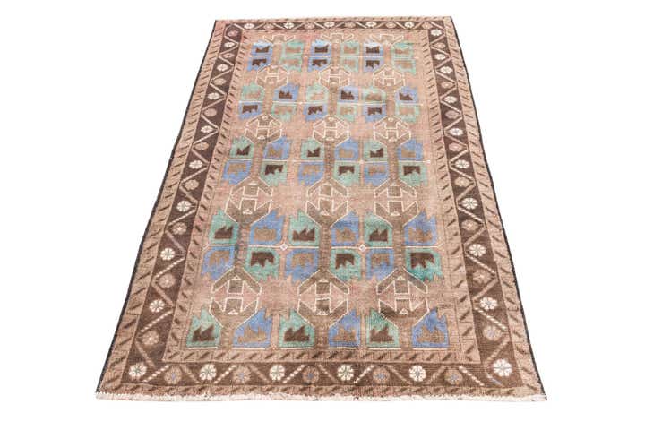 3' 5 x 6' Hand Knotted Ultra Vintage Persian Wool Rug
