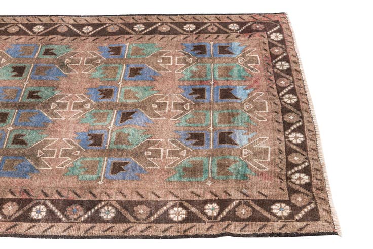 Detail image of 3' 5 x 6' Hand Knotted Ultra Vintage Persian Wool Rug