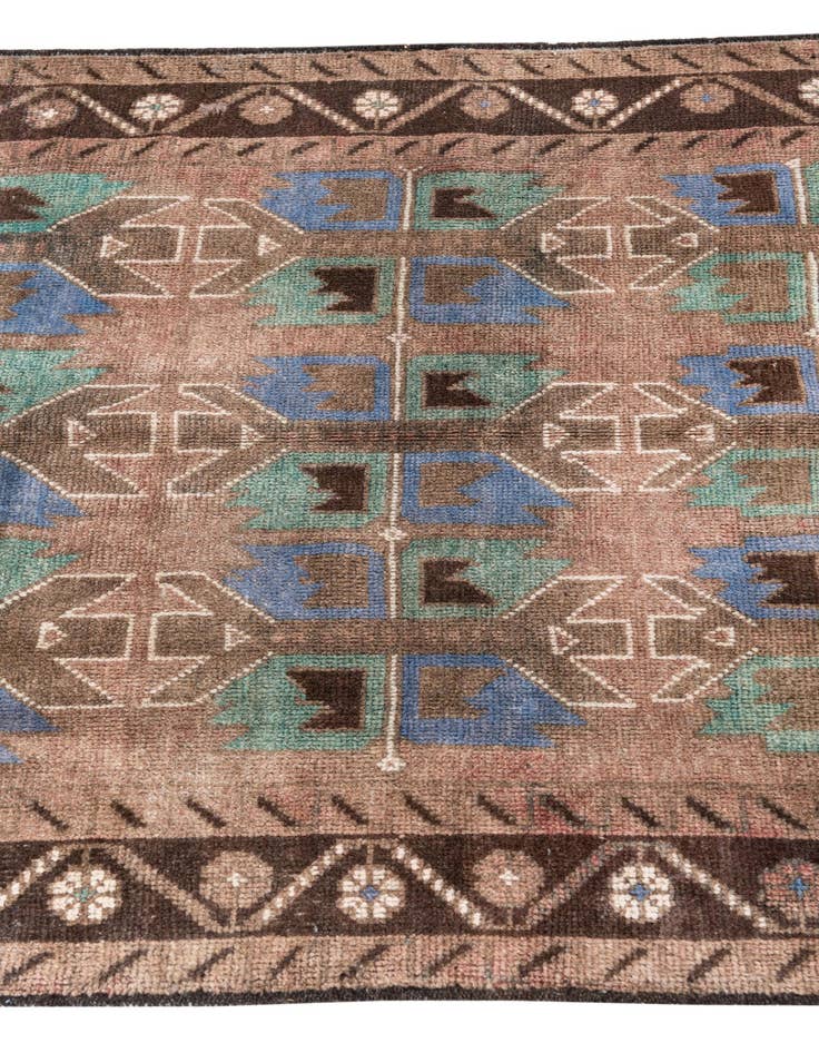 Detail image of 3' 5 x 6'  Hand Knotted Ultra Vintage Persian Wool Rug