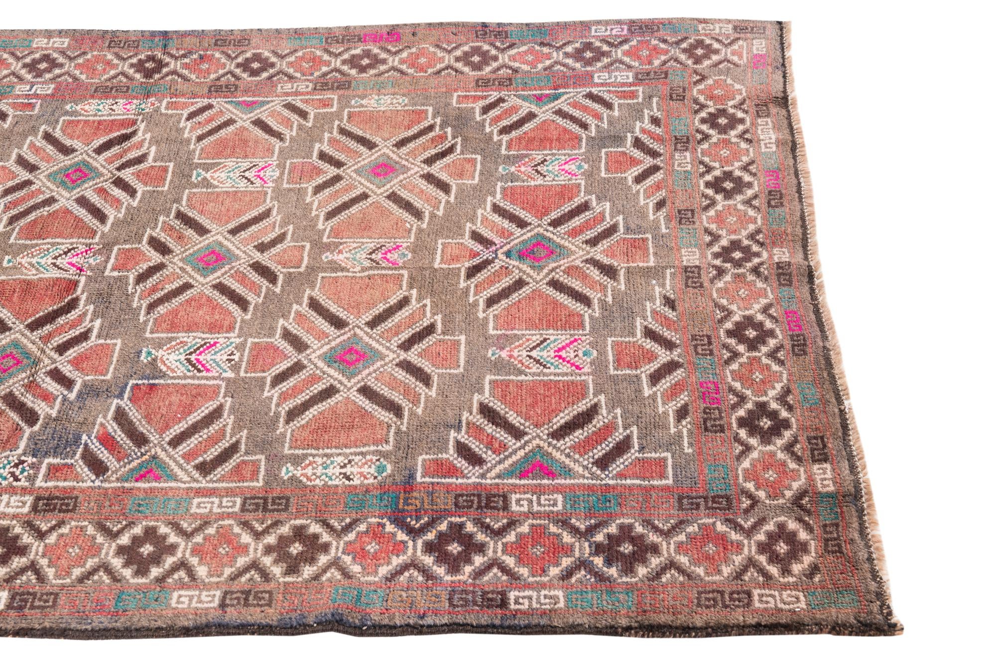 3' 9 x 6' 6 Hand Knotted Ultra Vintage Persian Wool Rug