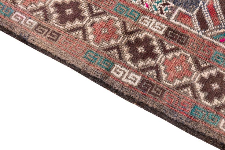 Detail image of 3' 9 x 6' 6 Hand Knotted Ultra Vintage Persian Wool Rug