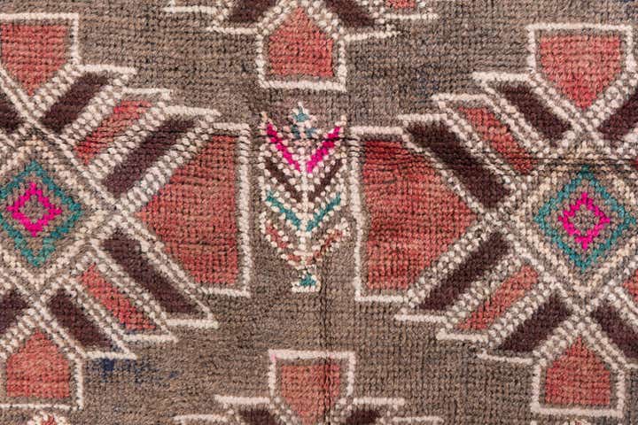 3' 9 x 6' 6 Hand Knotted Ultra Vintage Persian Wool Rug