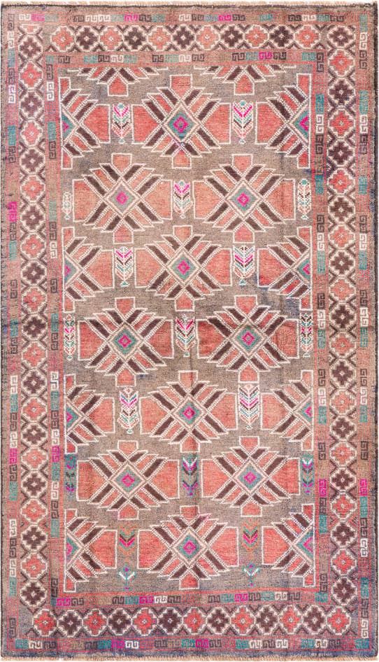 Detail image of 3' 9 x 6' 6 Hand Knotted Ultra Vintage Persian Wool Rug