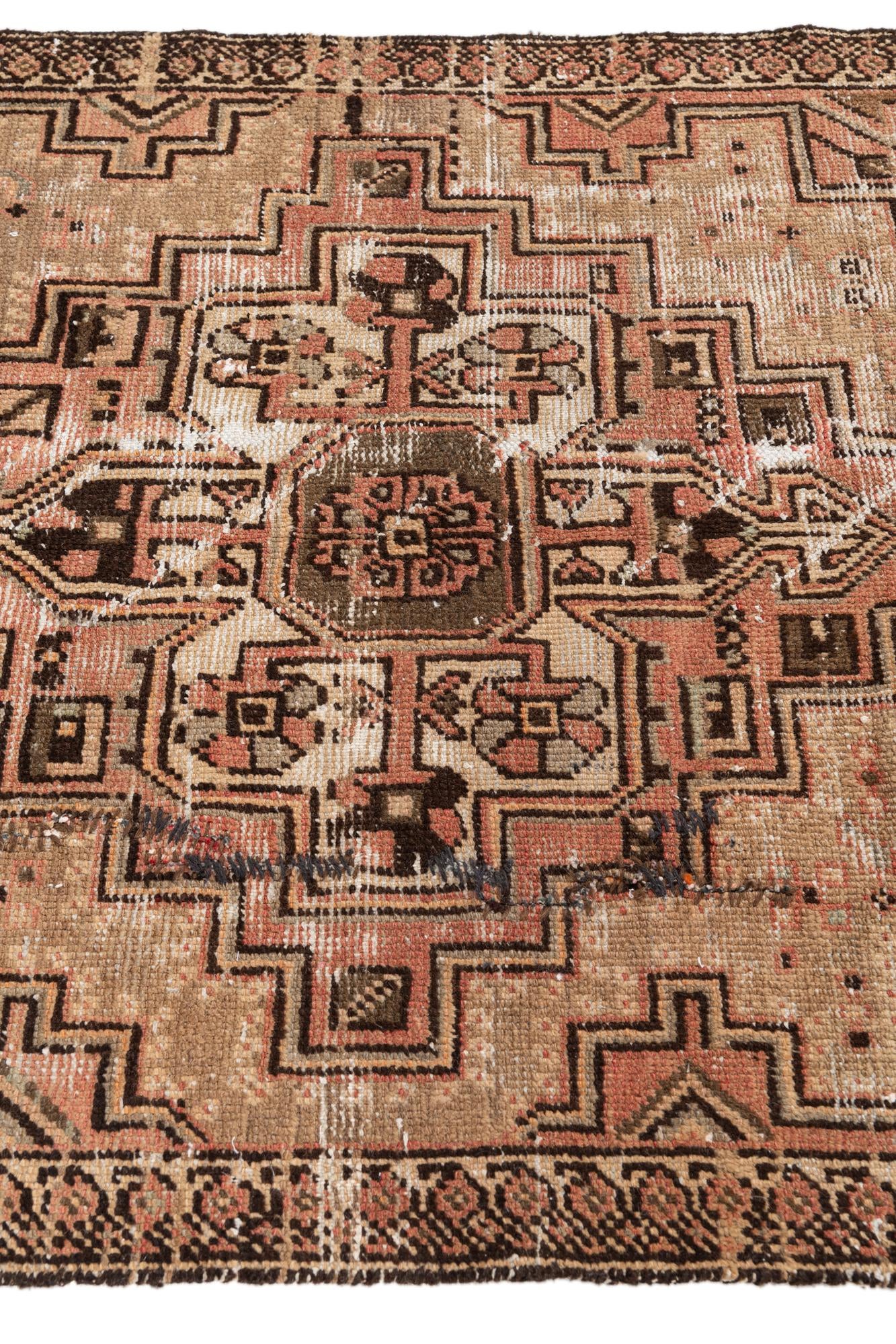 3' 9 x 6' 3 Hand Knotted Ultra Vintage Persian Wool Rug
