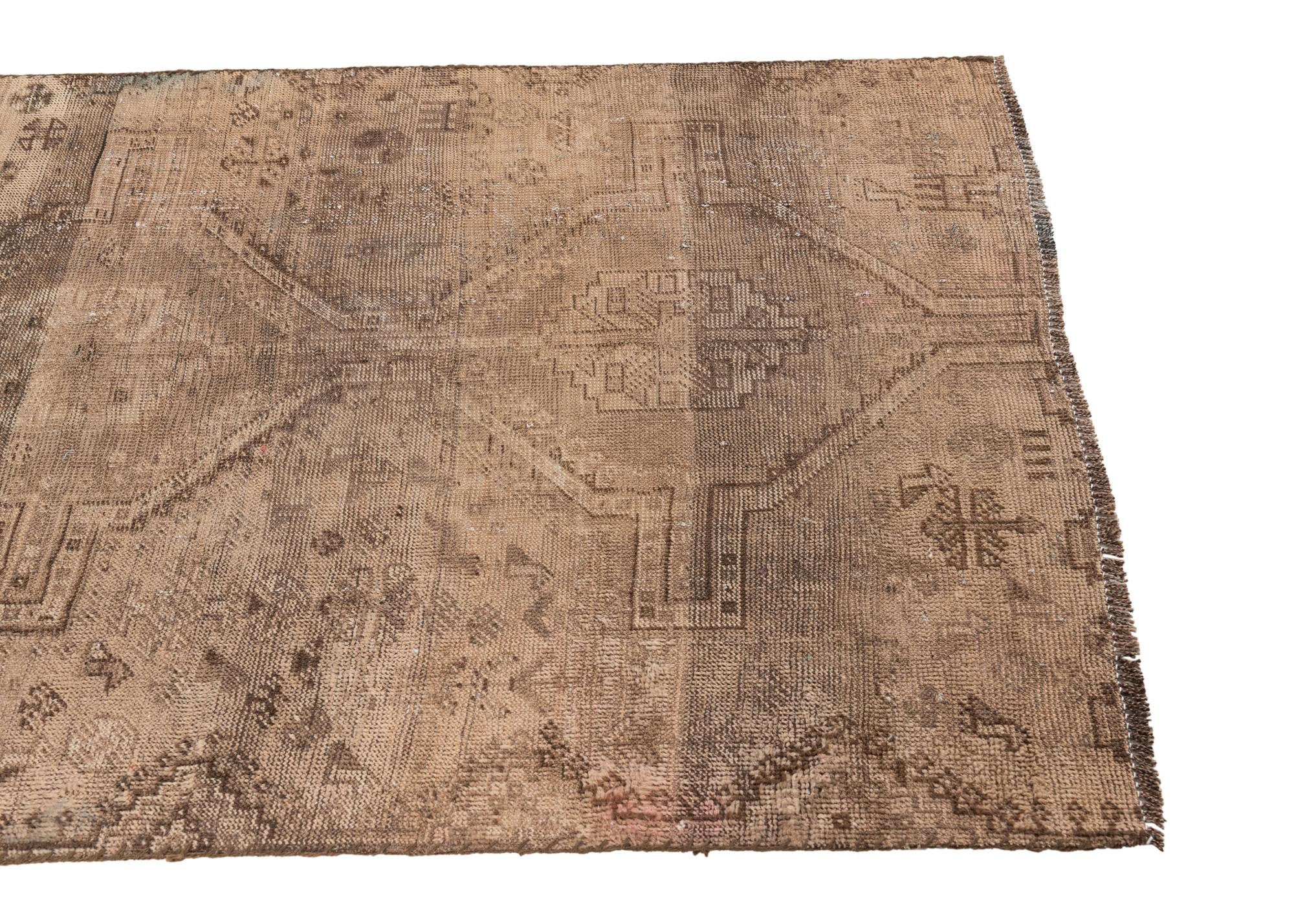 3' 9 x 7' 2 Hand Knotted Ultra Vintage Persian Wool Rug