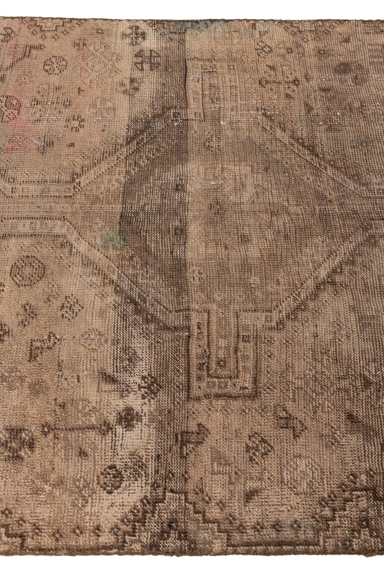 3' 9 x 7' 2 Hand Knotted Ultra Vintage Persian Wool Rug