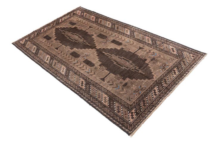 Detail image of 3' 8 x 6' 2 Hand Knotted Ultra Vintage Persian Wool Rug