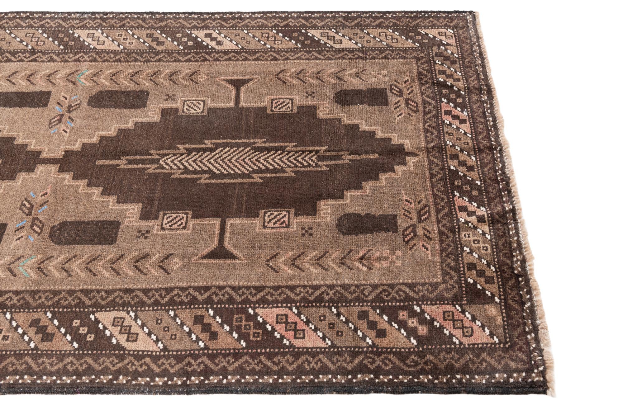 3' 8 x 6' 2 Hand Knotted Ultra Vintage Persian Wool Rug