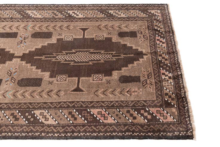 Detail image of 3' 8 x 6' 2 Hand Knotted Ultra Vintage Persian Wool Rug