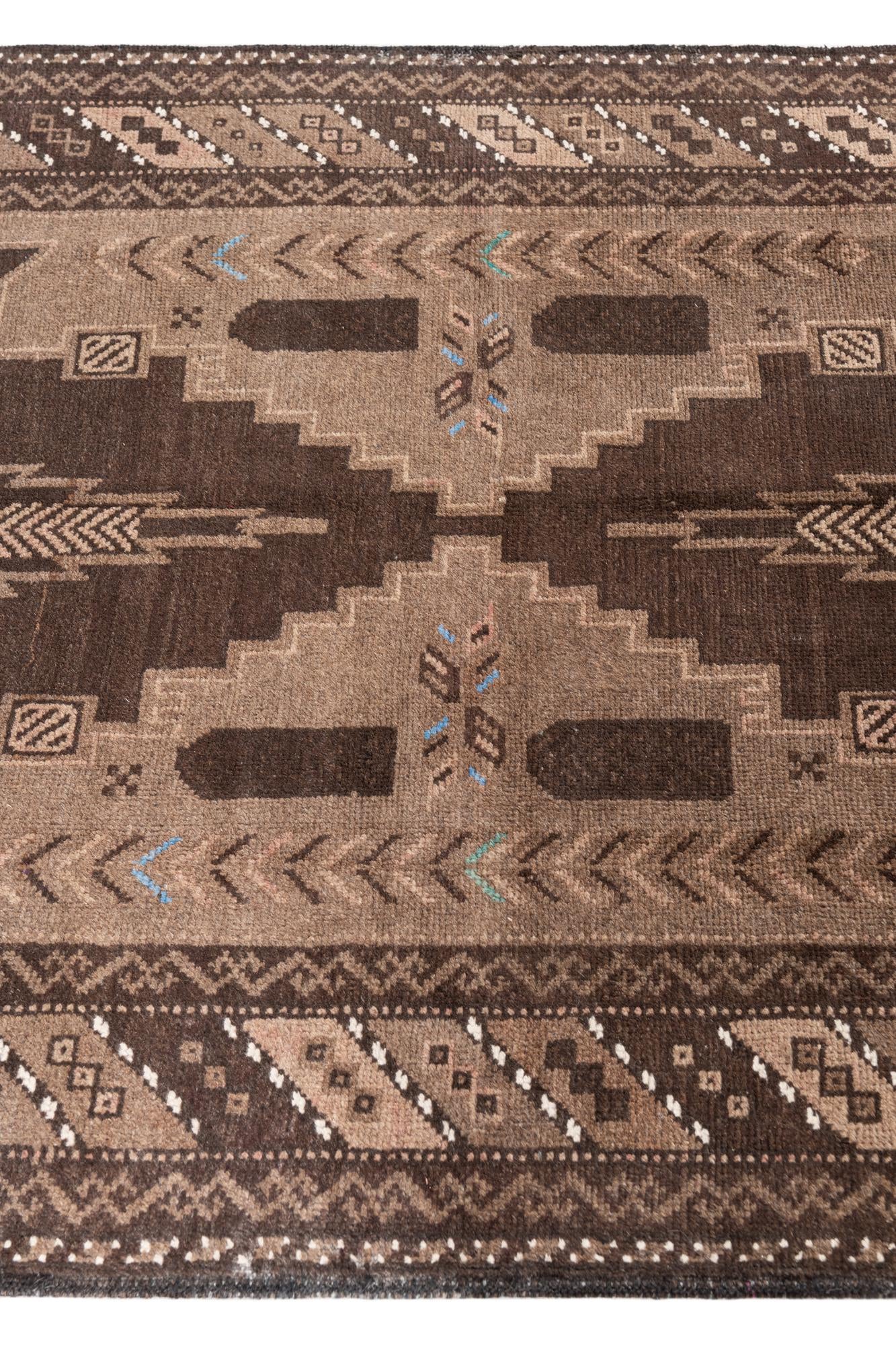 3' 8 x 6' 2 Hand Knotted Ultra Vintage Persian Wool Rug