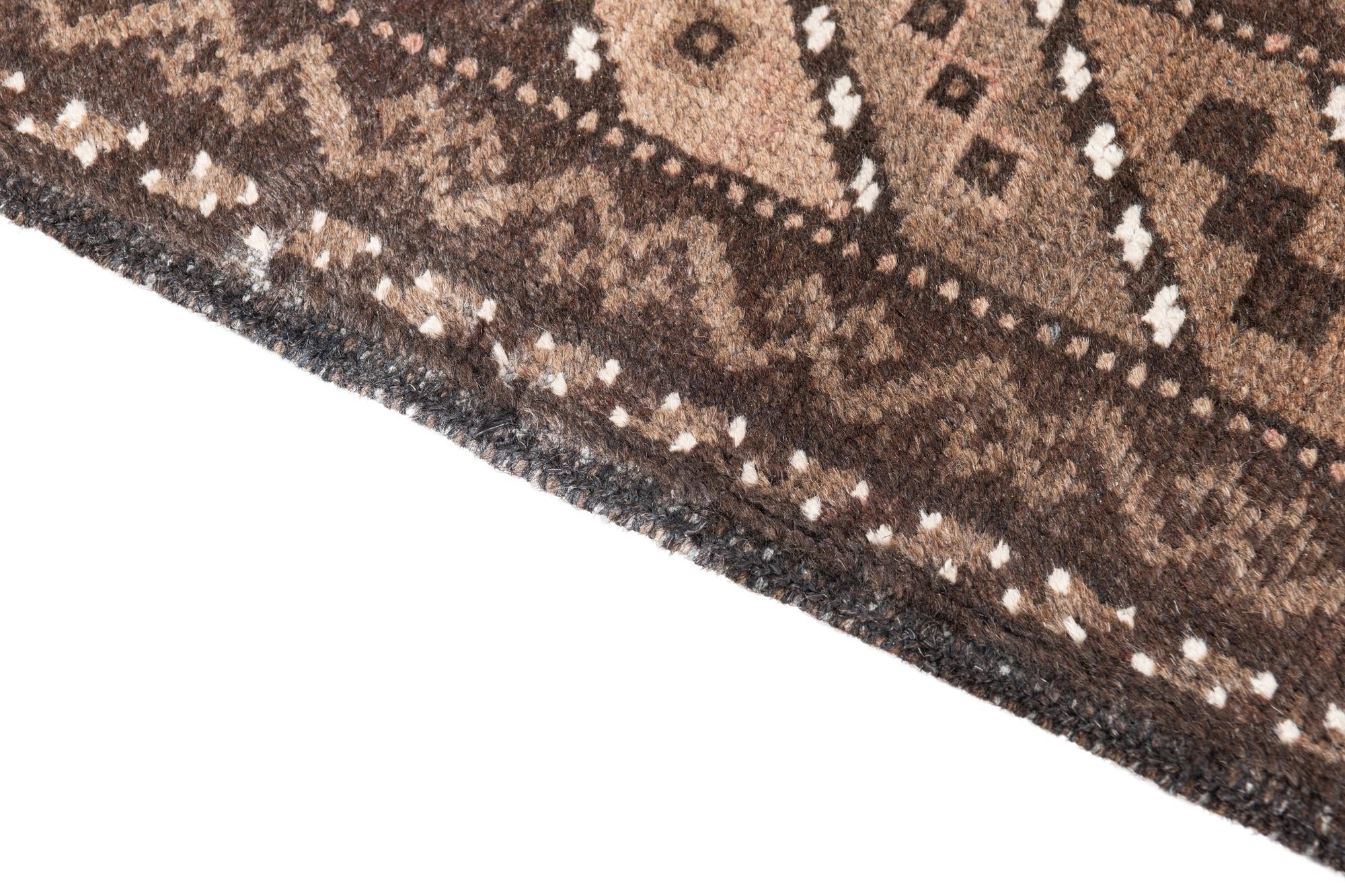 3' 8 x 6' 2 Hand Knotted Ultra Vintage Persian Wool Rug