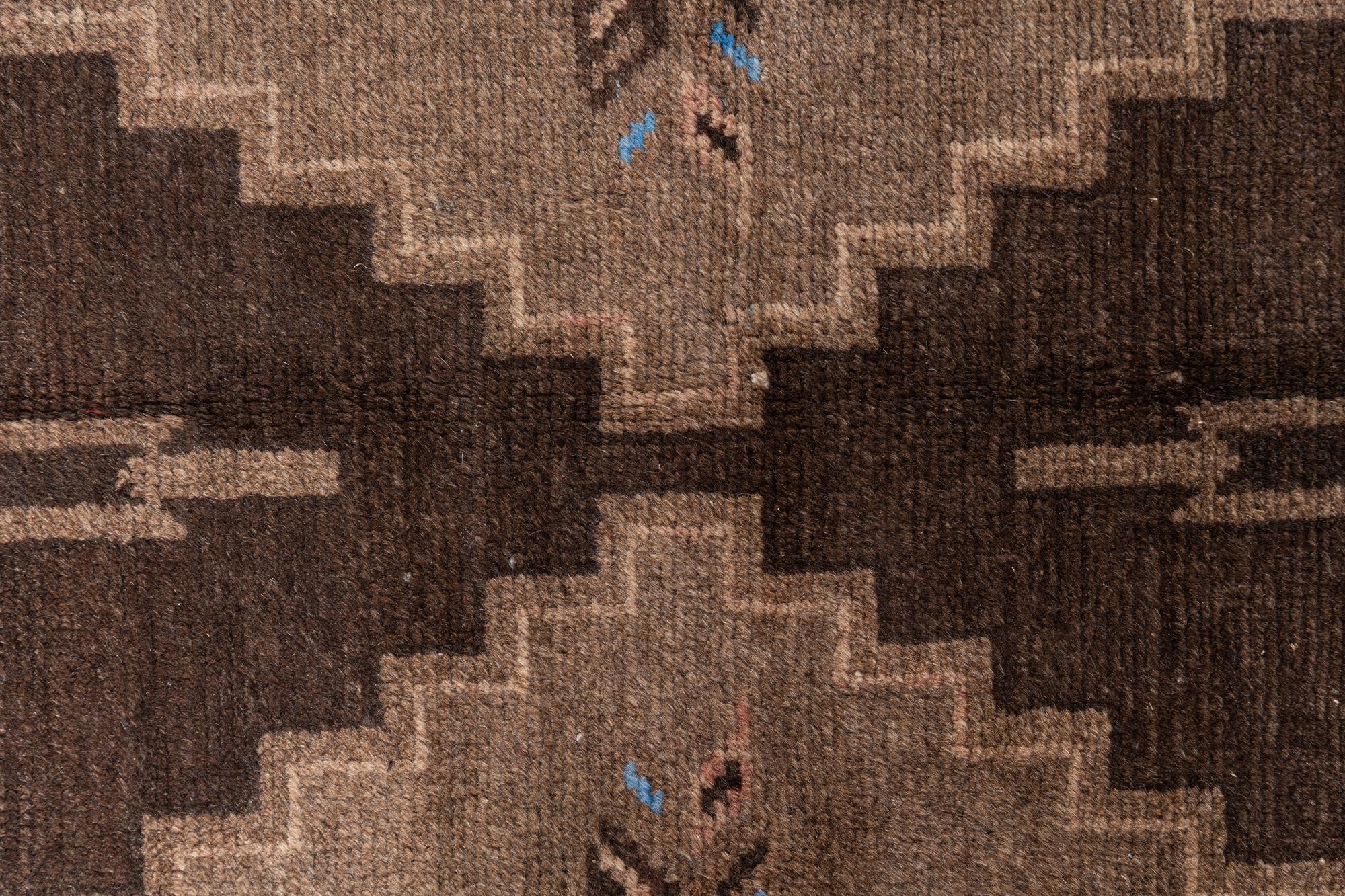 3' 8 x 6' 2 Hand Knotted Ultra Vintage Persian Wool Rug