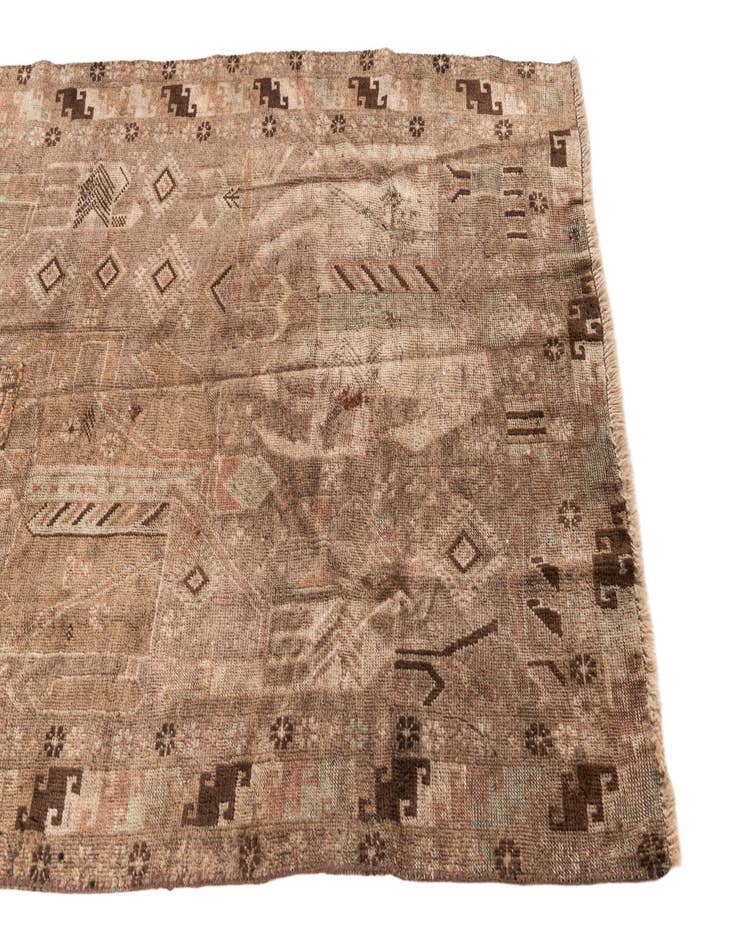 Detail image of 3' 6 x 6' 3  Hand Knotted Ultra Vintage Persian Wool Rug