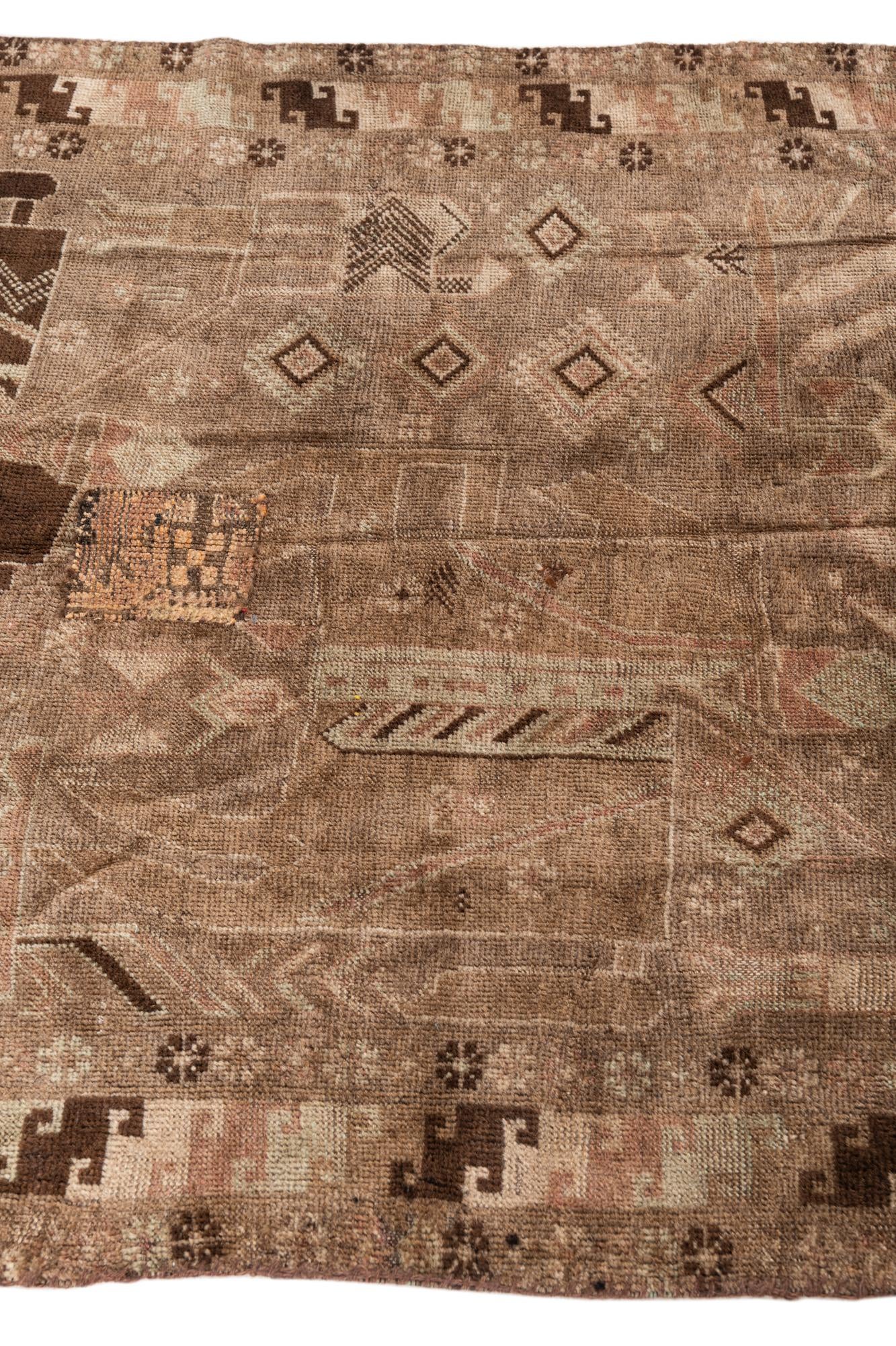 3' 6 x 6' 3 Hand Knotted Ultra Vintage Persian Wool Rug