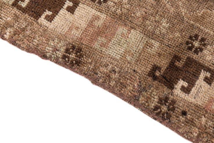 Detailansicht von 105cm x 190cm Handgeknüpft Ultra Vintage Persisch Wolle Teppich