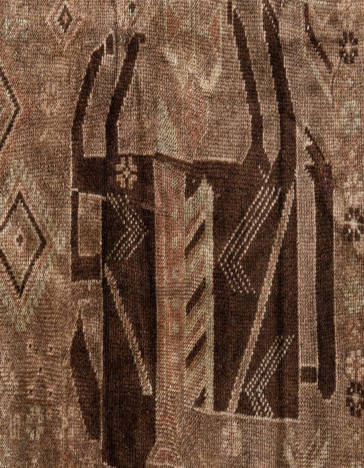 Detail image of 3' 6 x 6' 3  Hand Knotted Ultra Vintage Persian Wool Rug