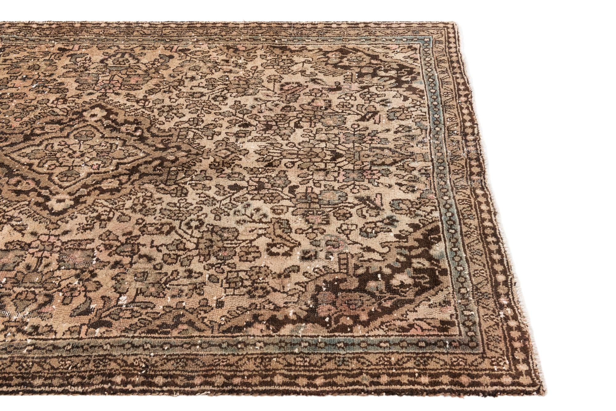 5' 2 x 7' 9 Hand Knotted Ultra Vintage Persian Wool Rug