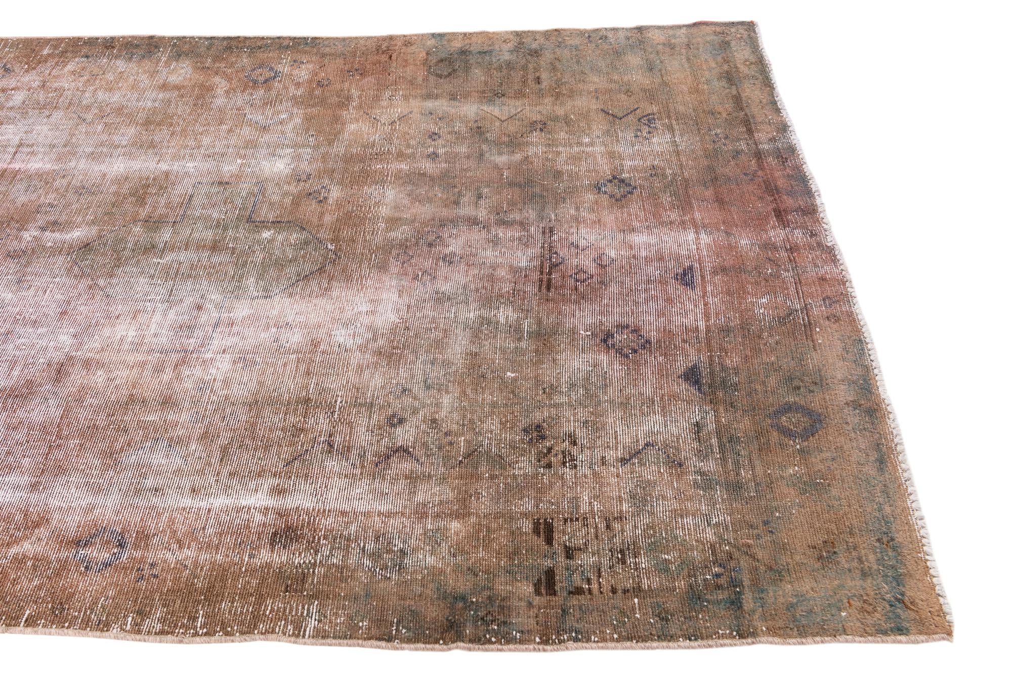 4' 9 x 8' 5 Hand Knotted Ultra Vintage Persian Wool Rug