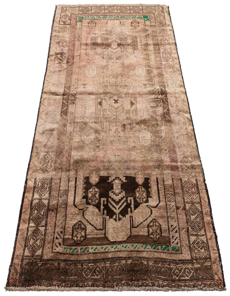 Detail image of 3' 10 x 6' 3  Hand Knotted Ultra Vintage Persian Wool Rug