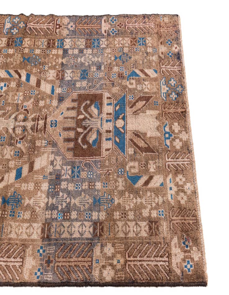 Detail image of 3' 7 x 6' 5  Hand Knotted Ultra Vintage Persian Wool Rug