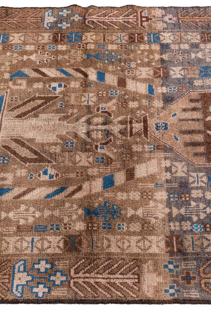 3' 7 x 6' 5 Hand Knotted Ultra Vintage Persian Wool Rug