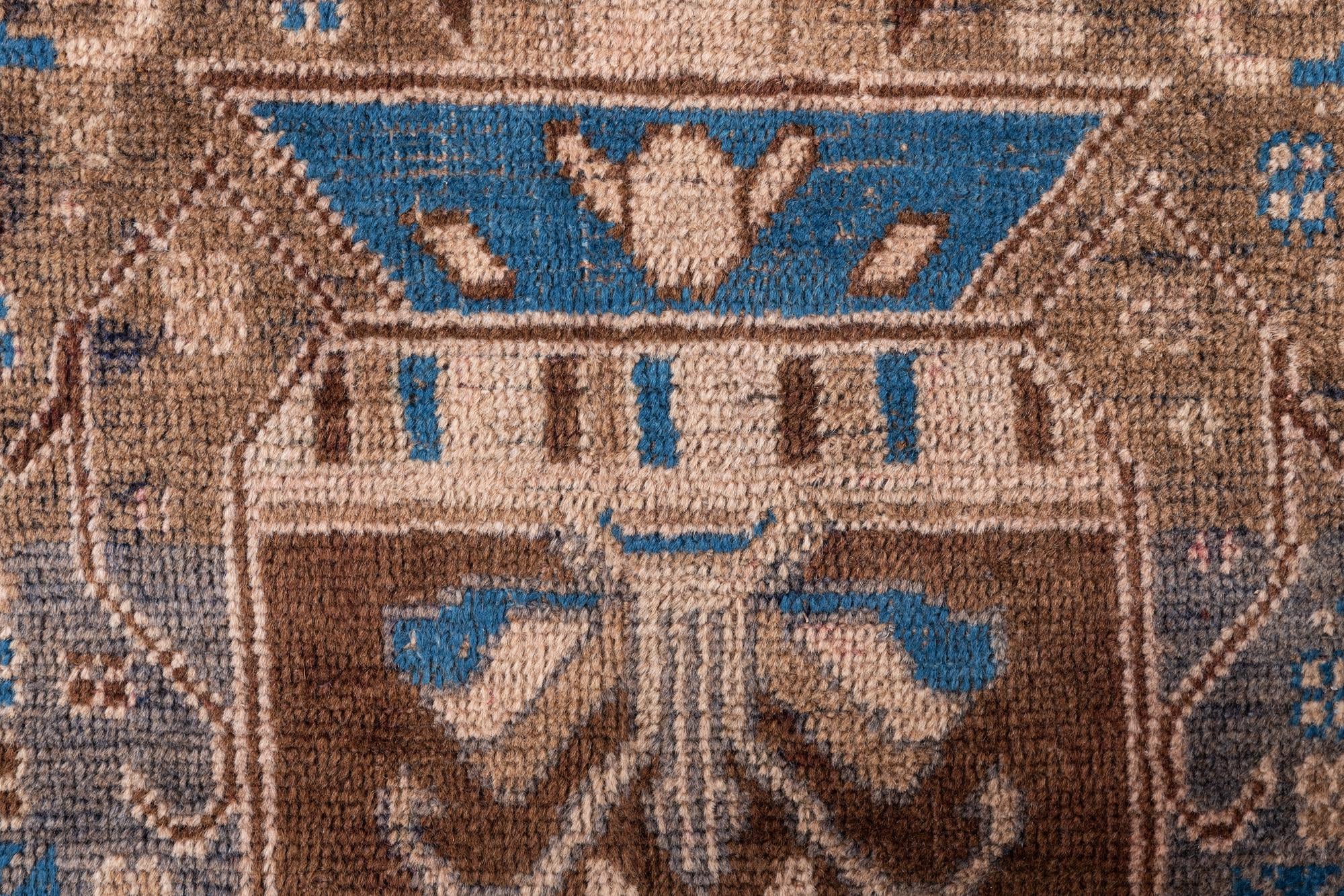 3' 7 x 6' 5 Hand Knotted Ultra Vintage Persian Wool Rug