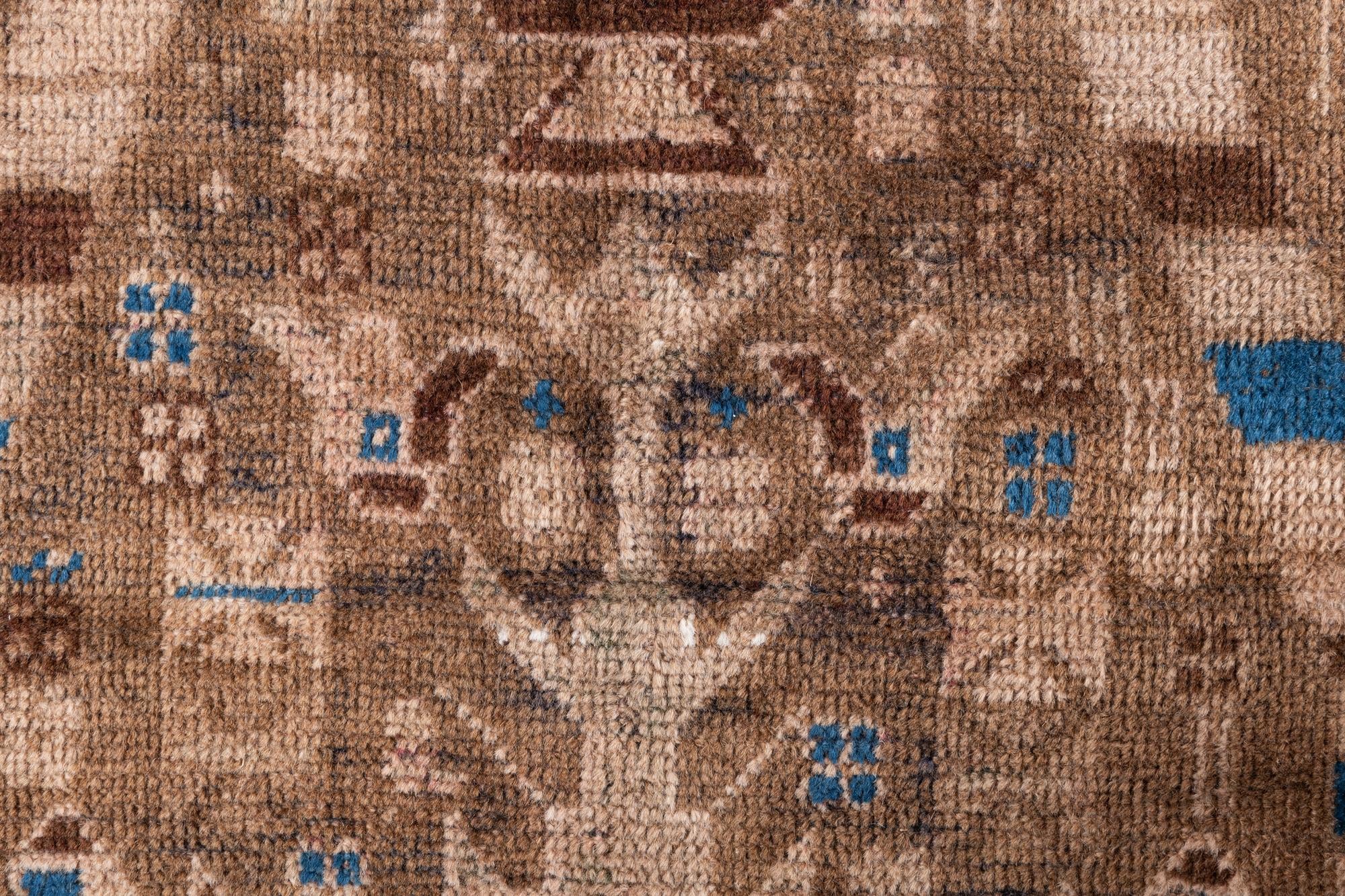 3' 7 x 6' 5 Hand Knotted Ultra Vintage Persian Wool Rug