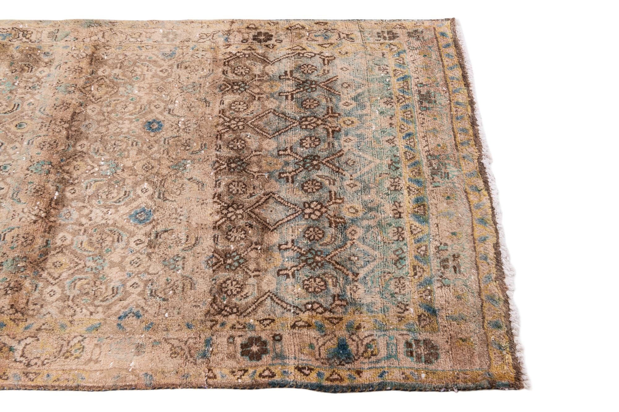 3' 9 x 6' 7 Hand Knotted Ultra Vintage Persian Wool Rug
