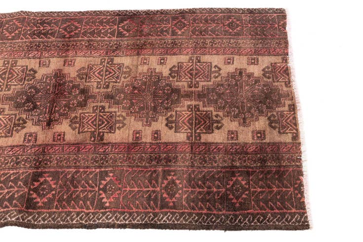Detail image of 3' 2 x 4' 9 Hand Knotted Ultra Vintage Persian Wool Rug