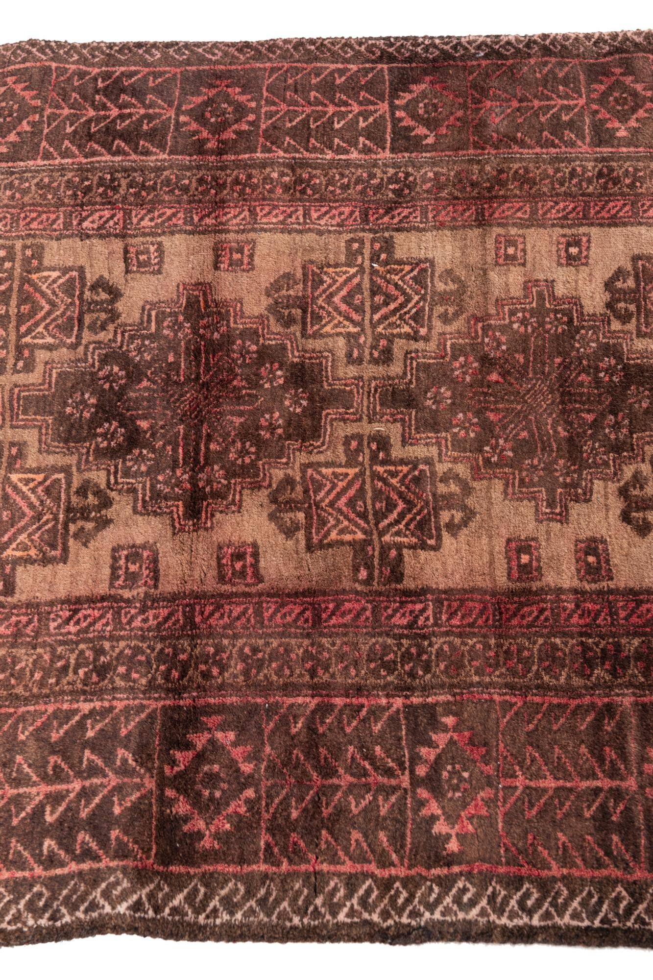 3' 2 x 4' 9 Hand Knotted Ultra Vintage Persian Wool Rug
