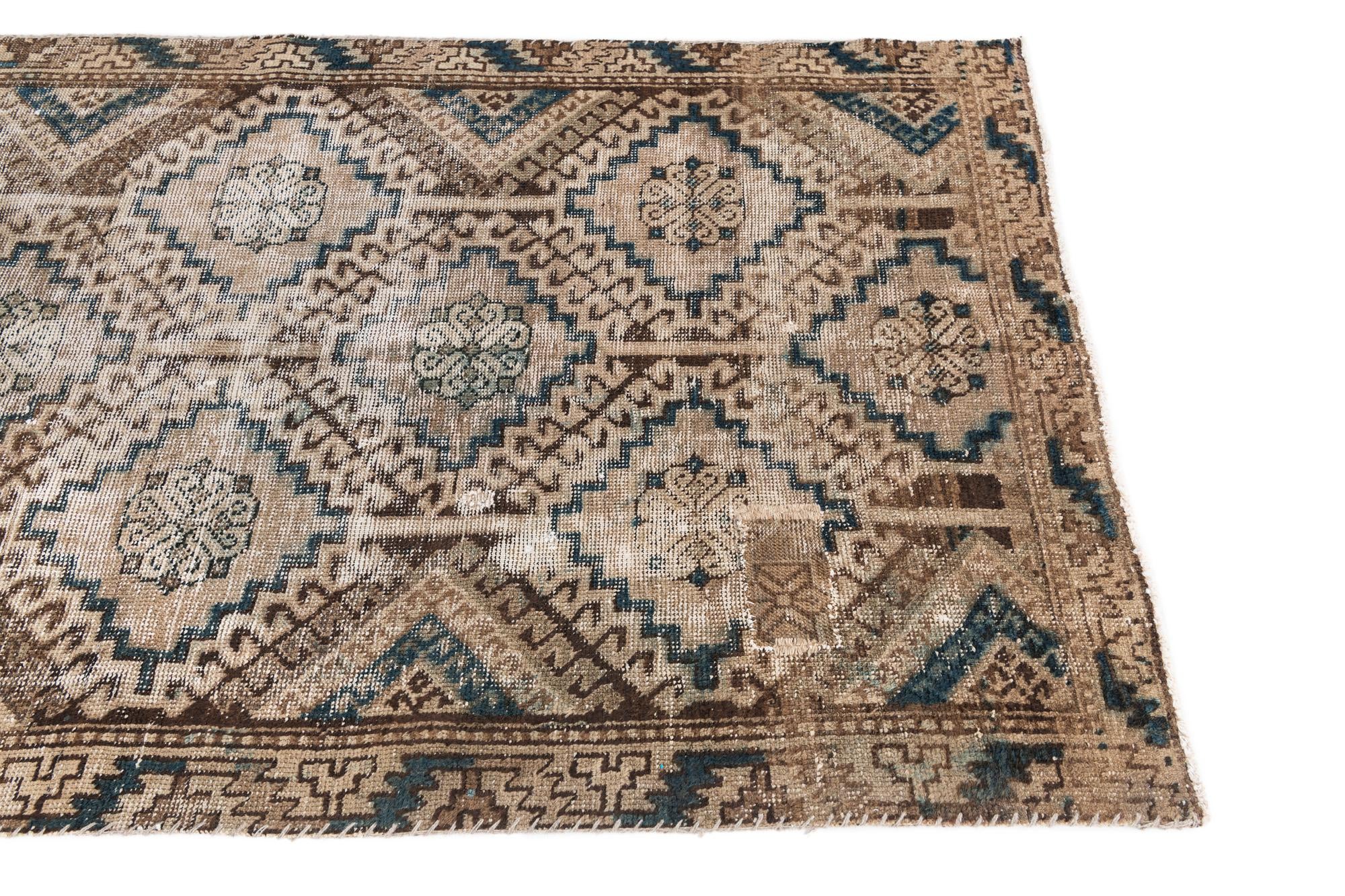 3' 10 x 6' 2 Hand Knotted Ultra Vintage Persian Wool Rug