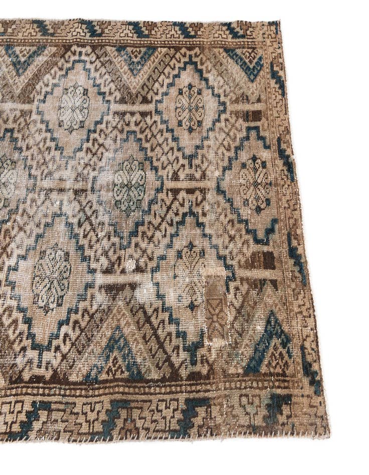 Detail image of 3' 10 x 6' 2  Hand Knotted Ultra Vintage Persian Wool Rug