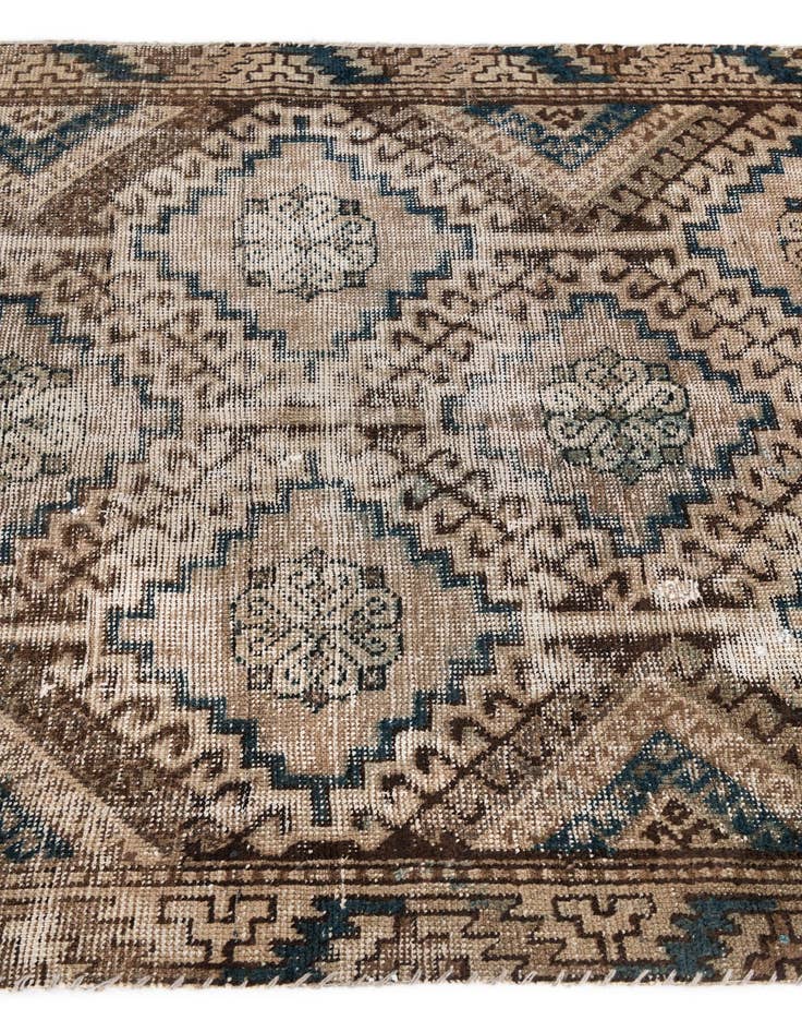 Detail image of 3' 10 x 6' 2  Hand Knotted Ultra Vintage Persian Wool Rug