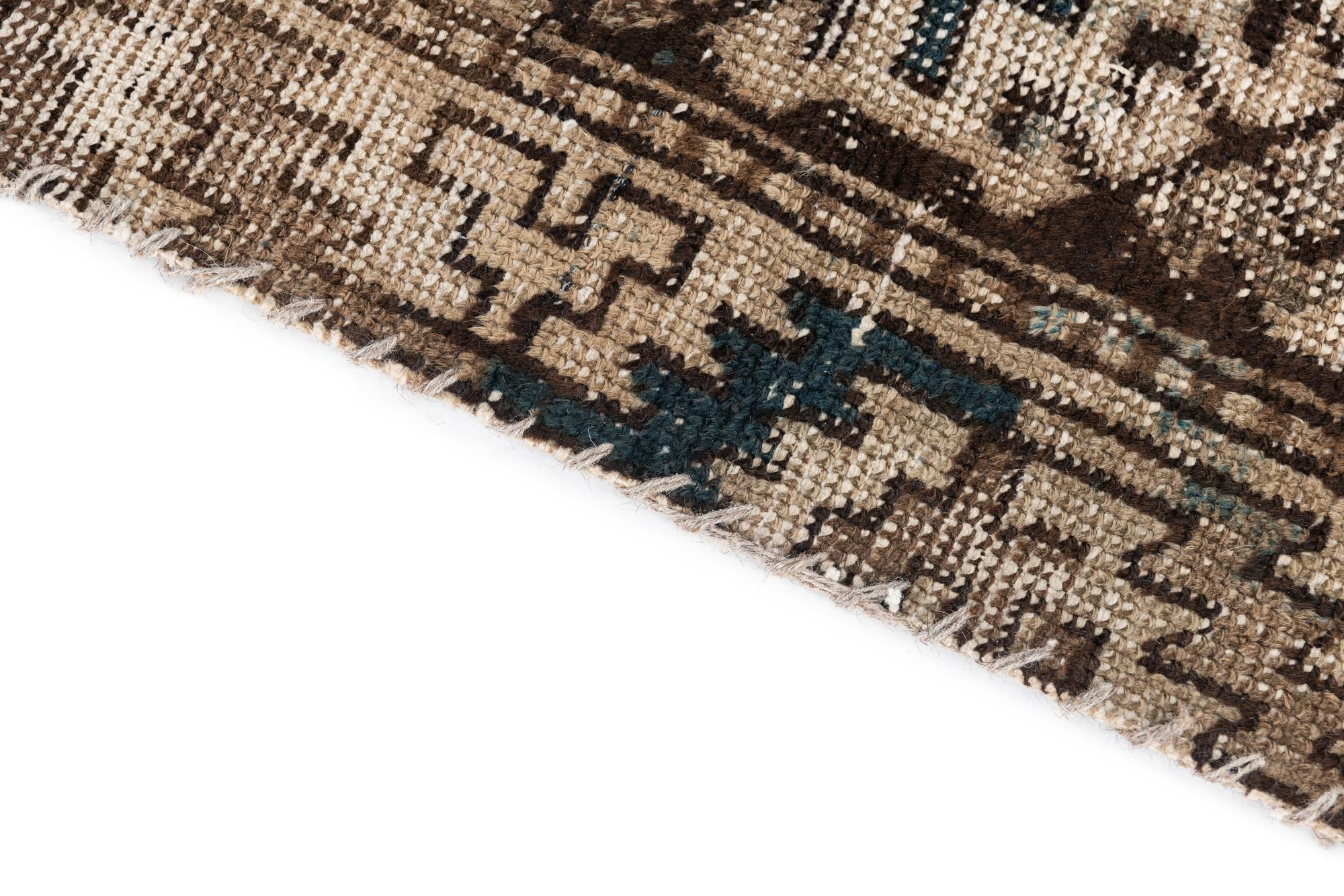 3' 10 x 6' 2 Hand Knotted Ultra Vintage Persian Wool Rug