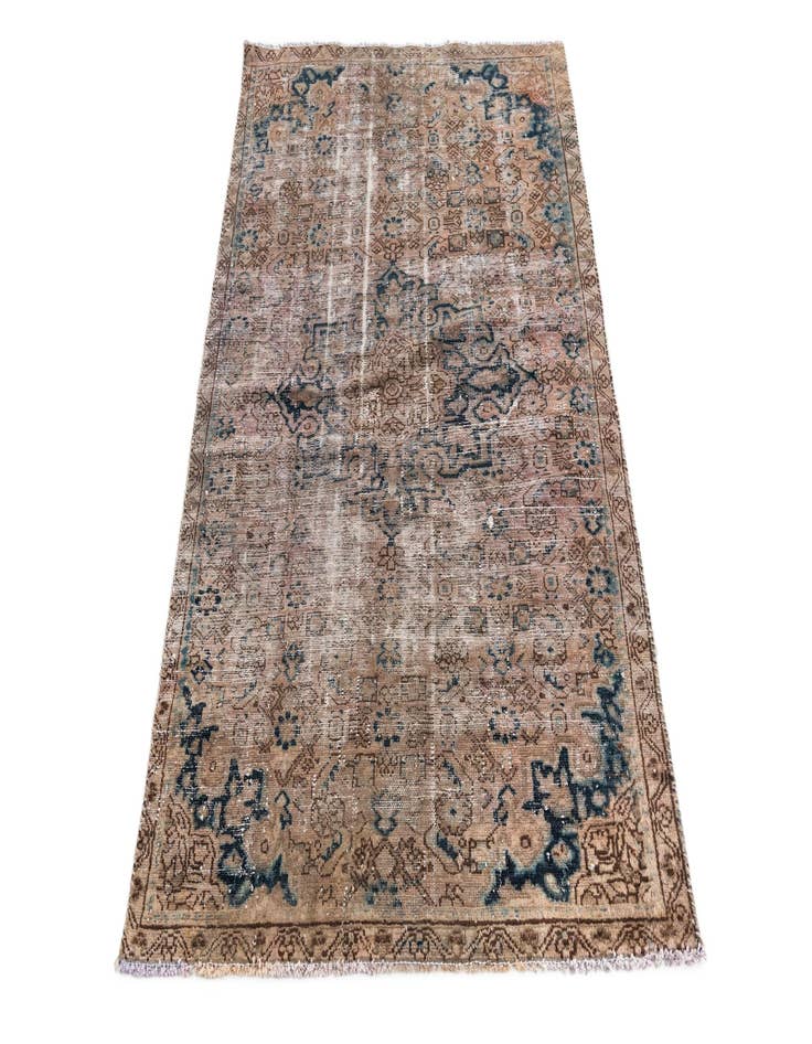 Detail image of 3' 8 x 5' 9  Hand Knotted Ultra Vintage Persian Wool Rug