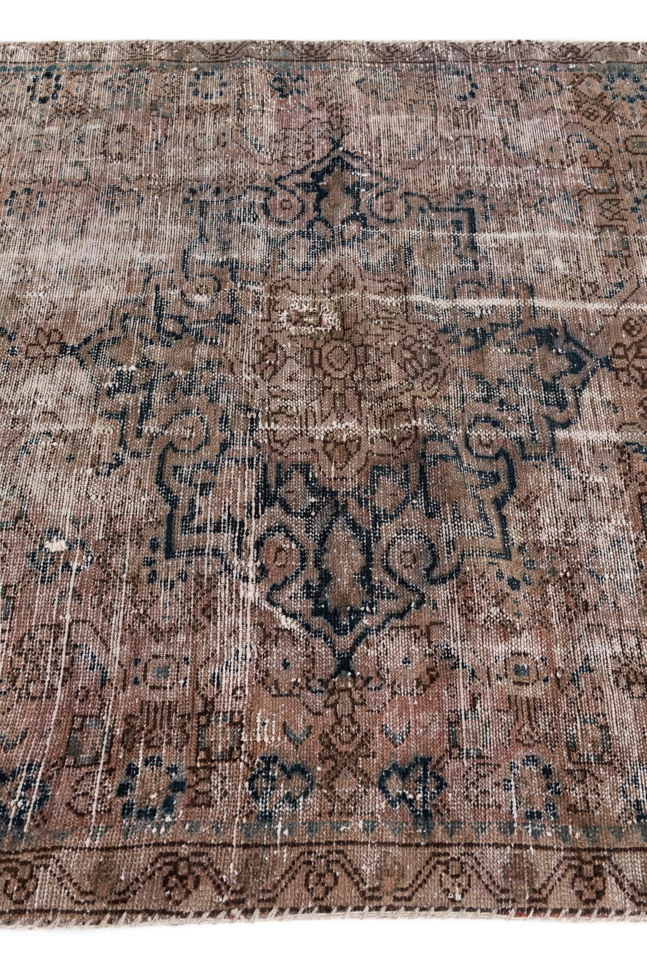 3' 8 x 5' 9 Hand Knotted Ultra Vintage Persian Wool Rug