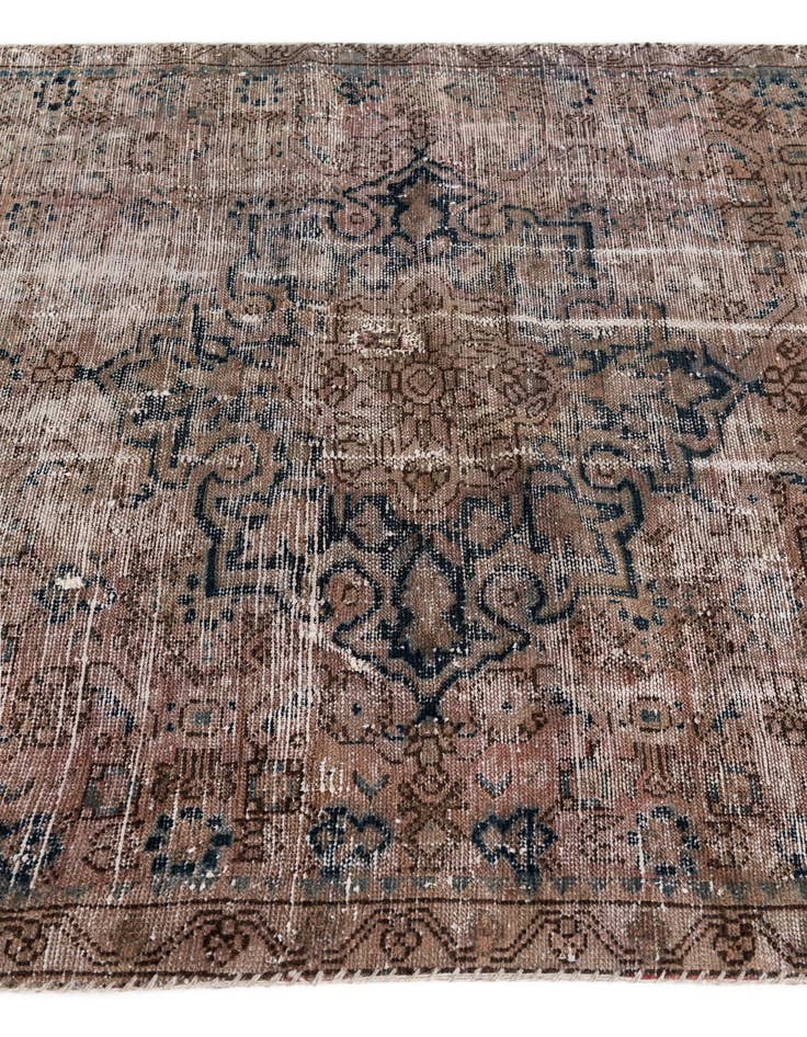 Detail image of 3' 8 x 5' 9  Hand Knotted Ultra Vintage Persian Wool Rug