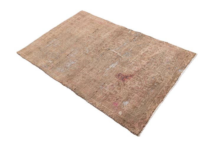 Detail image of 2' 7 x 4' 2 Hand Knotted Ultra Vintage Persian Wool Rug