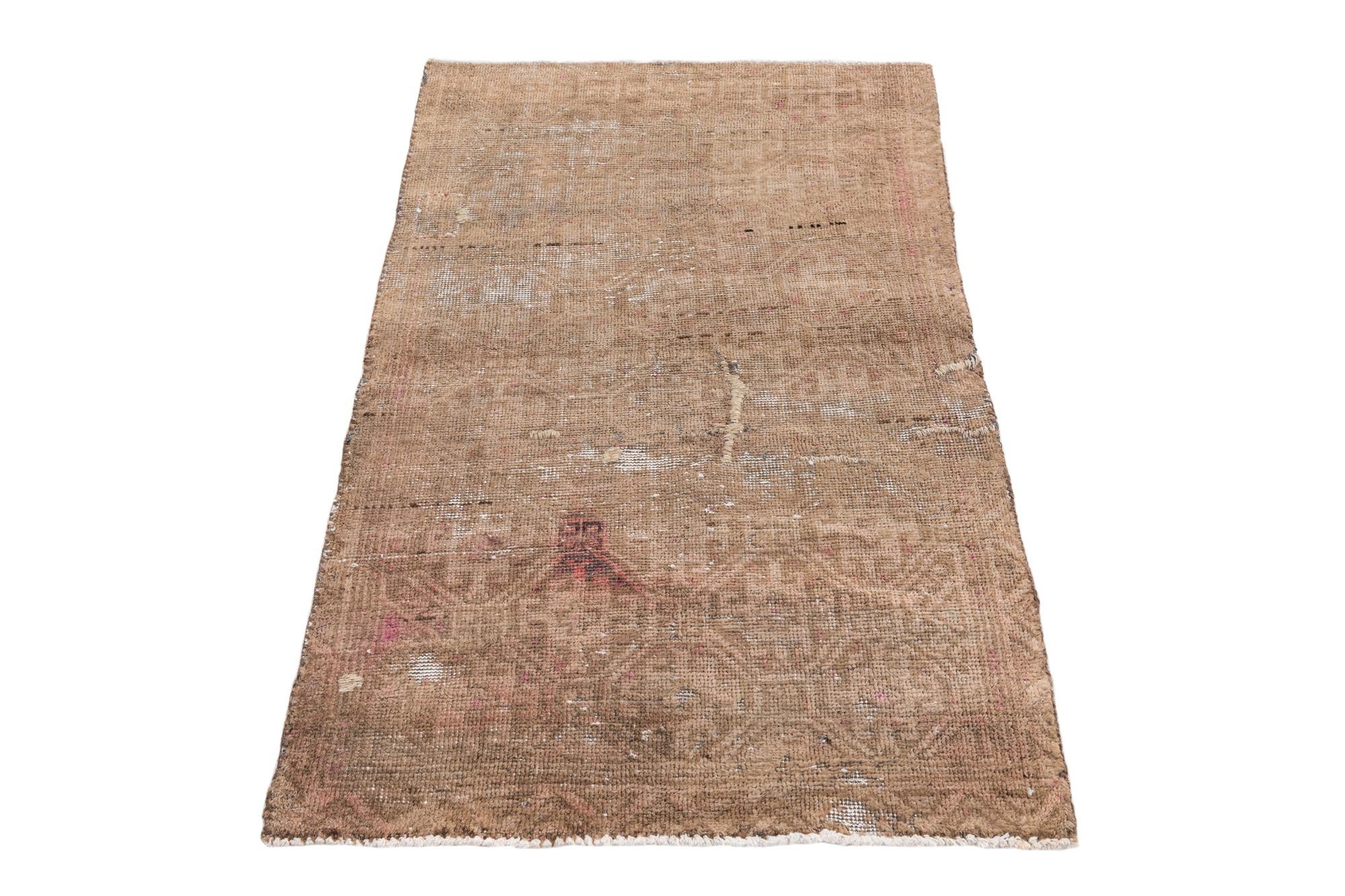 2' 7 x 4' 2 Hand Knotted Ultra Vintage Persian Wool Rug