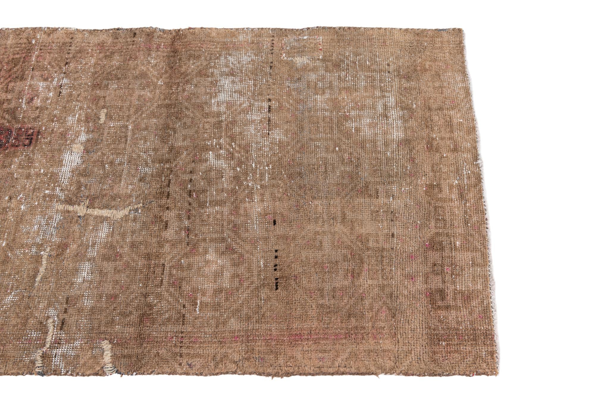 2' 7 x 4' 2 Hand Knotted Ultra Vintage Persian Wool Rug