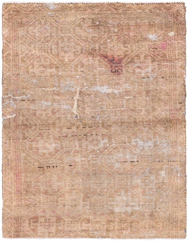 Detail image of 2' 7 x 4' 2 Hand Knotted Ultra Vintage Persian Wool Rug