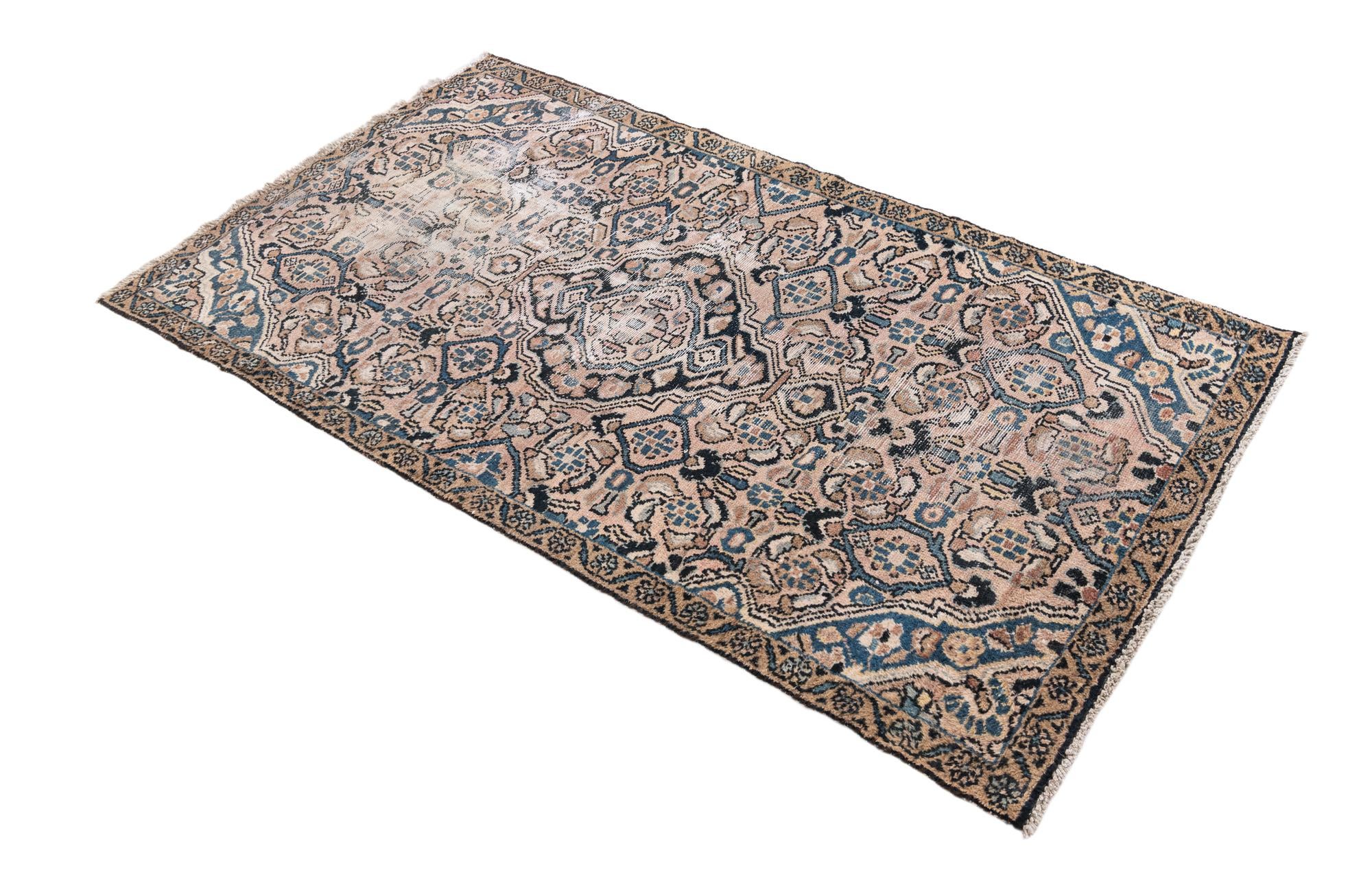 3' 2 x 6' Hand Knotted Ultra Vintage Persian Wool Rug