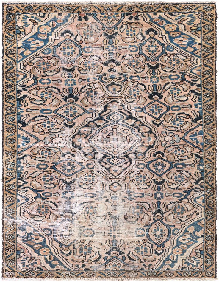 Detail image of 3' 2 x 6' Hand Knotted Ultra Vintage Persian Wool Rug